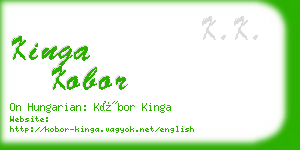 kinga kobor business card